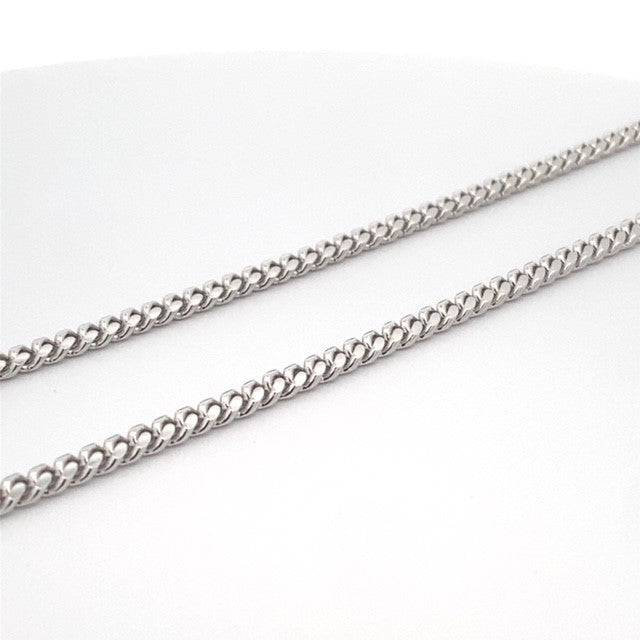 SILVER RHODIUM CUBAN CHAIN 120