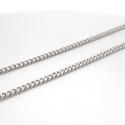 SILVER RHODIUM CUBAN CHAIN 120