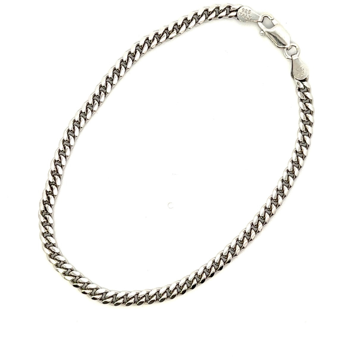 SILVER 4MM CUBAN ANKLET