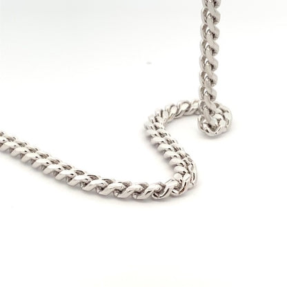 SILVER RHODIUM CUBAN CHAIN 150