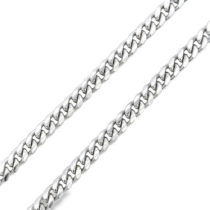 SILVER REVERSIBLE CUBAN CHAIN