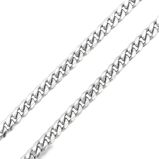 SILVER REVERSIBLE CUBAN CHAIN