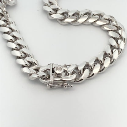 SILVER RHODIUM CUBAN CHAIN 300