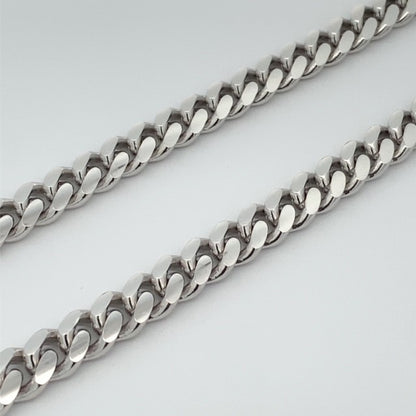 SILVER RHODIUM CUBAN CHAIN 300