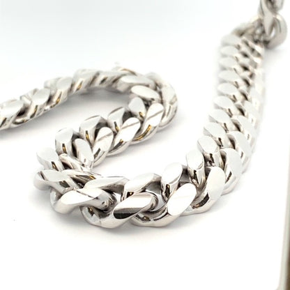 SILVER RHODIUM CUBAN CHAIN 350