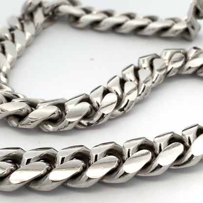 SILVER RHODIUM CUBAN CHAIN 400
