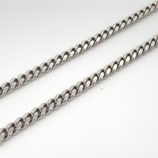 SILVER RHODIUM CUBAN CHAIN 150