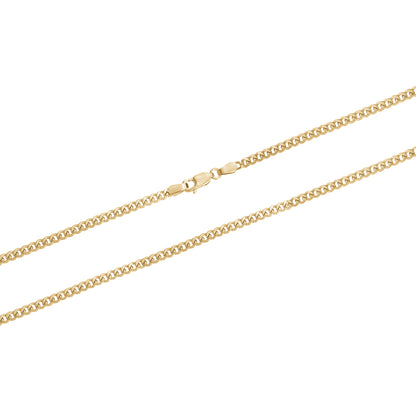 10KY SEMI HOLLOW CUBAN CHAIN 3.0MM