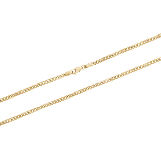 10KY SEMI HOLLOW CUBAN CHAIN 3.0MM