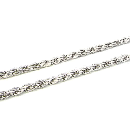 SILVER SOLID DC ROPE CHAIN 4.9MM