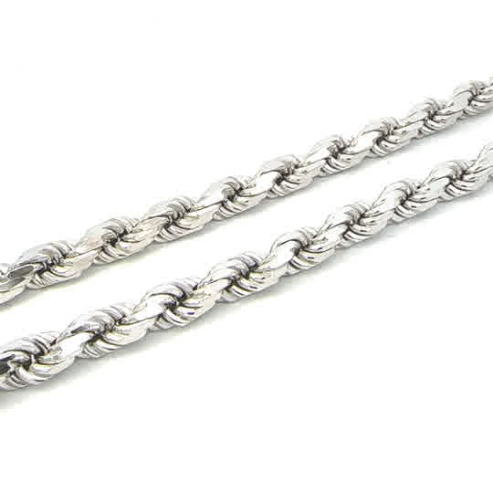 SILVER SOLID DC ROPE CHAIN 7.7MM