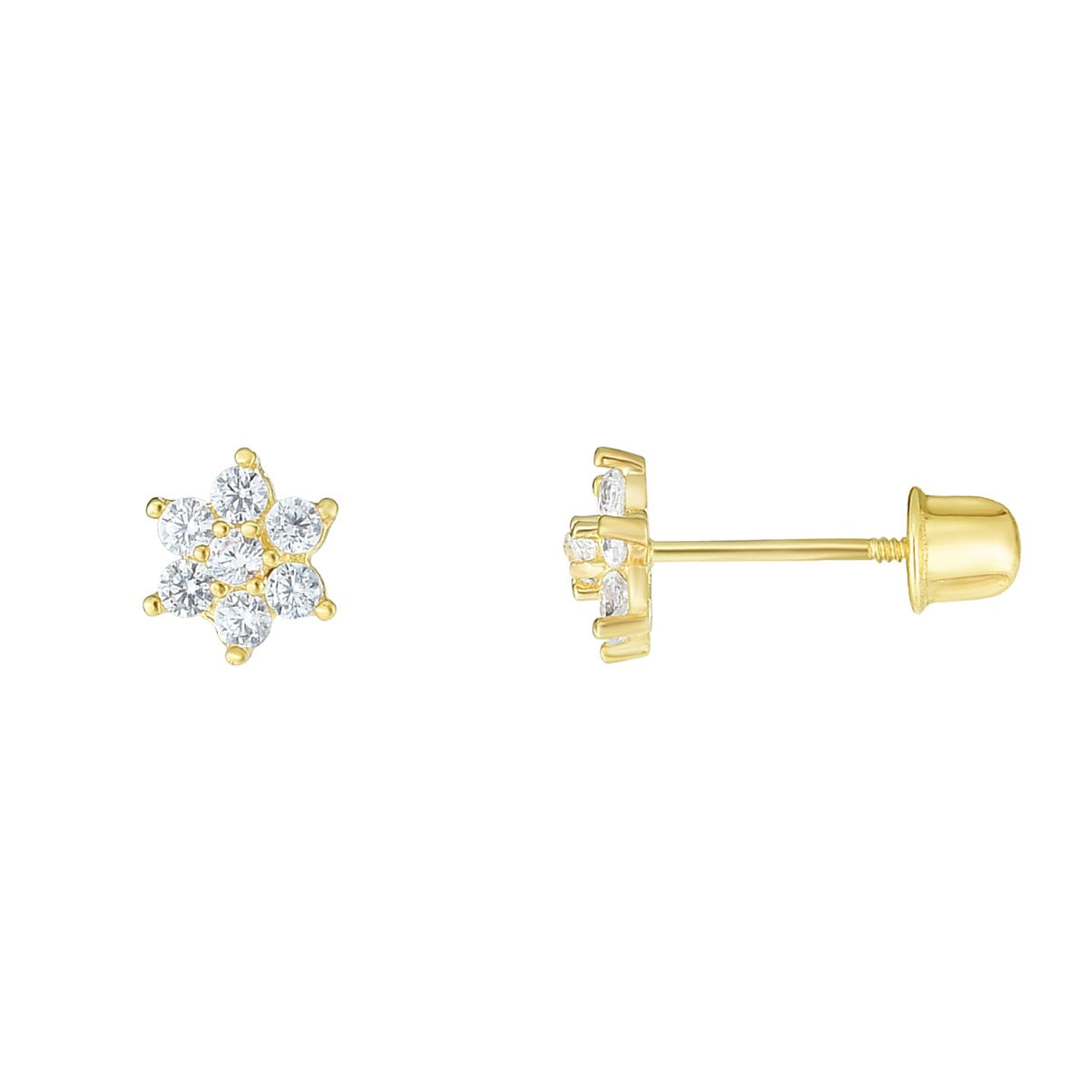 14KY TINY CZ STAR STUD