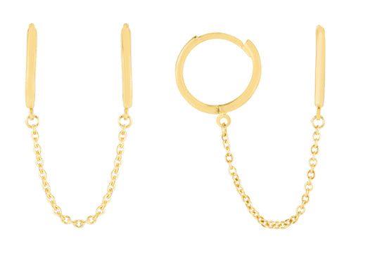 14KY DOUBLE PEIRCING HUGGIES