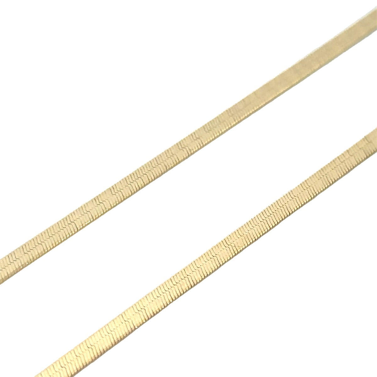 SILVER GOLD PLATED HERRINGBONE CHAIN EXFLEX035GP