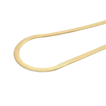 SILVER GOLD PLATED HERRINGBONE CHAIN EXFLEX040GP