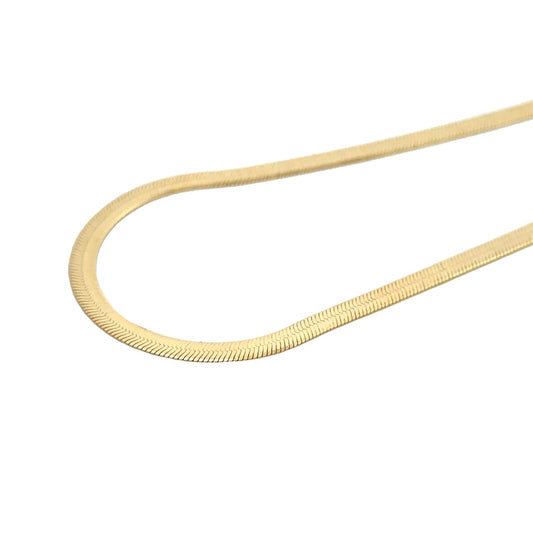 SILVER GOLD PLATED HERRINGBONE CHAIN EXFLEX040GP
