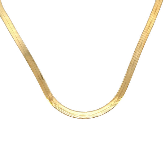 SILVER GOLD PLATED HERRINGBONE CHAIN EXFLEX060GP