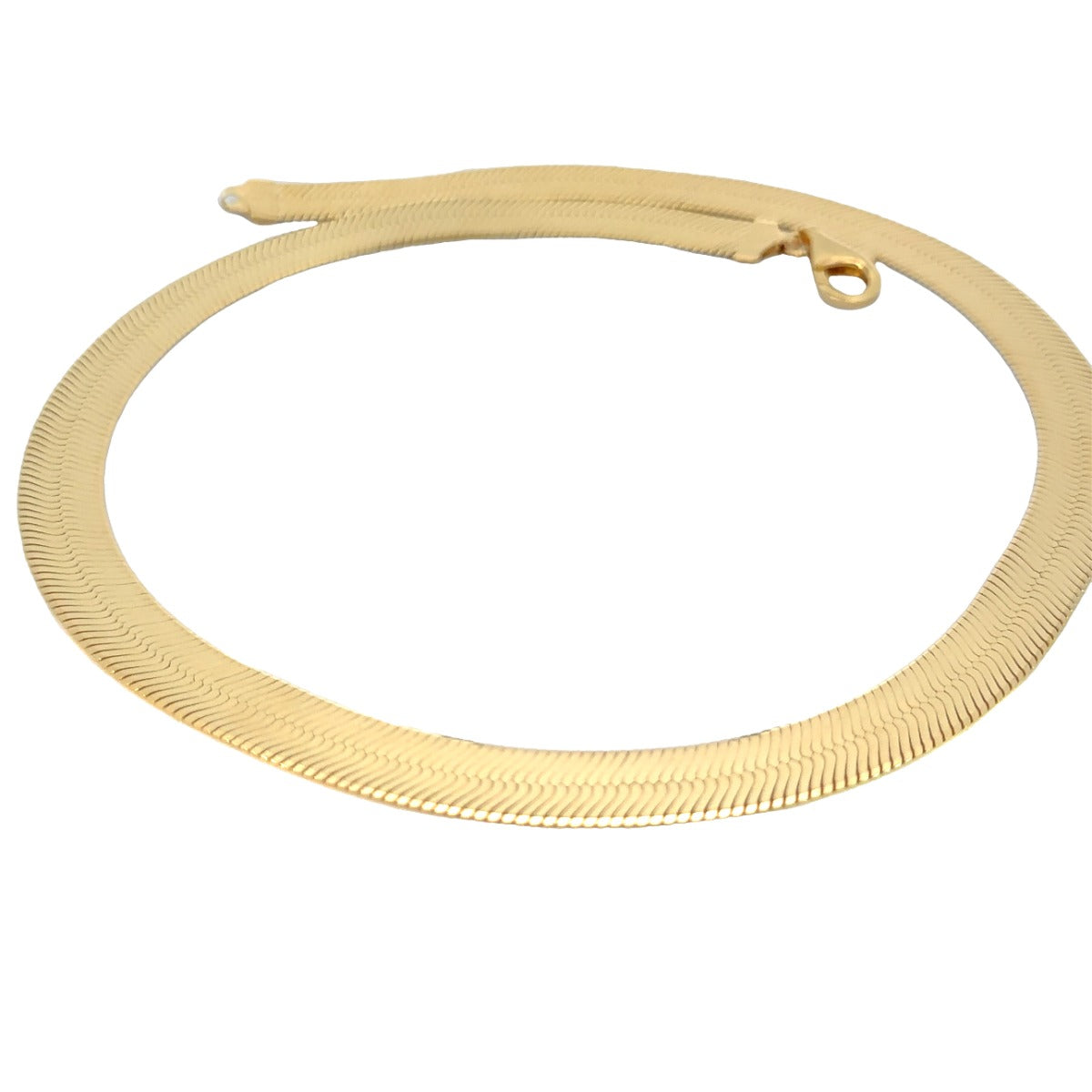 SILVER GOLD PLATED HERRINGBONE CHAIN EXFLEX100GP
