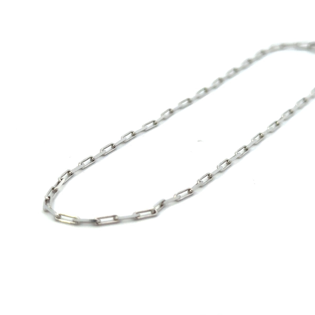 SILVER THIN PAPERCLIP ANKLET