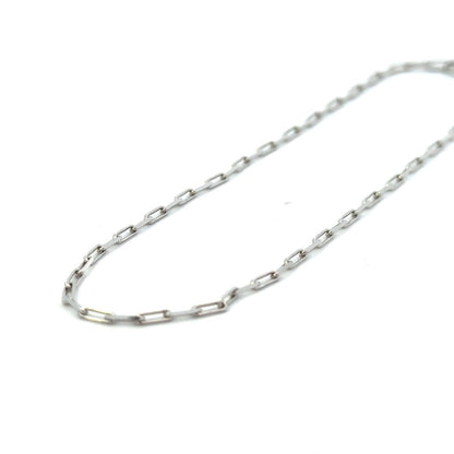 SILVER THIN PAPERCLIP ANKLET