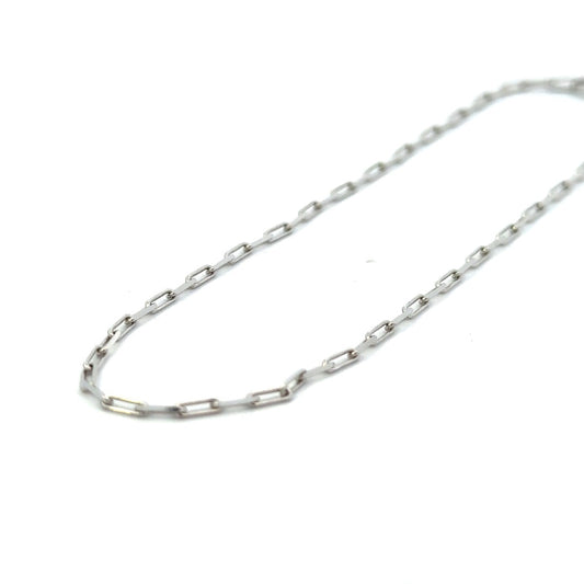 SILVER THIN PAPERCLIP ANKLET
