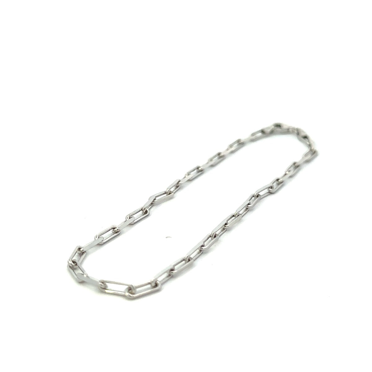 SILVER PAPERCLIP ANKLET