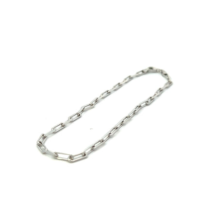 SILVER PAPERCLIP ANKLET