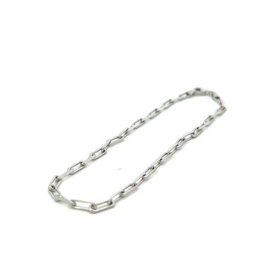 SILVER PAPERCLIP ANKLET