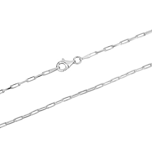 Sterling Silver Paper Clip Chain 3.4MM