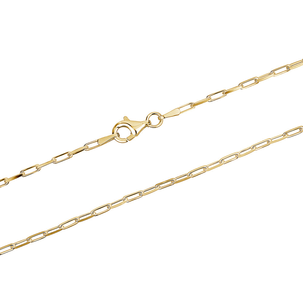 Silver Gold Plated Paperclip Chain 3.5MM