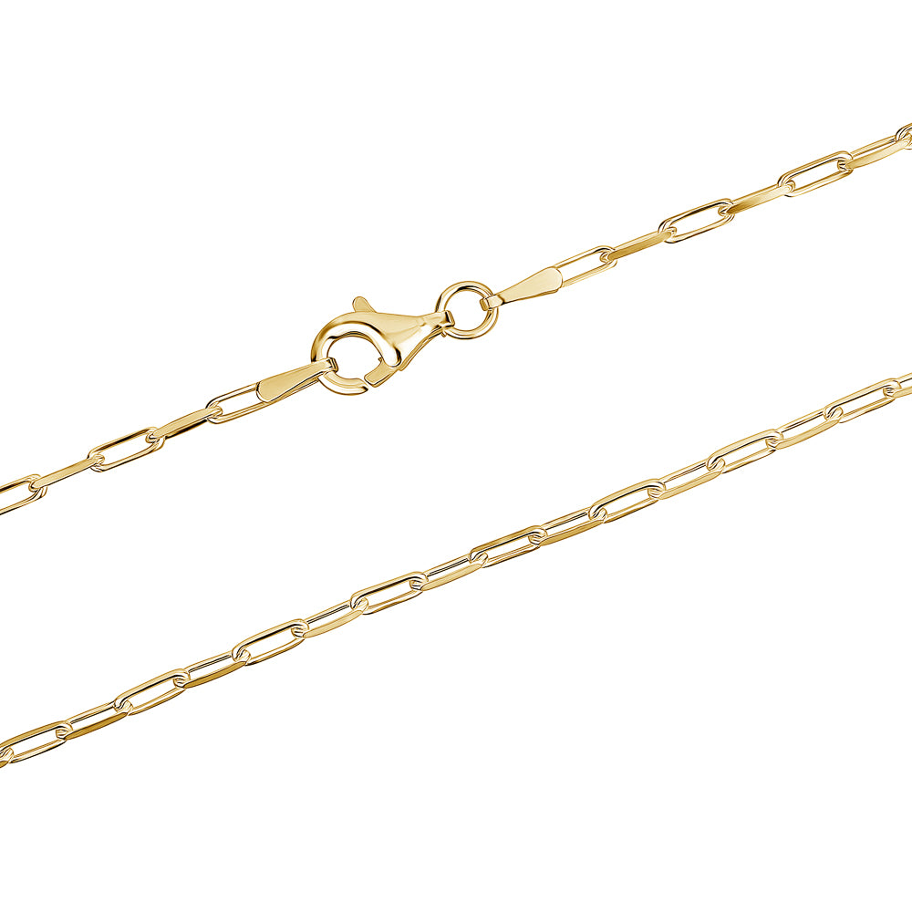 Silver Gold Plated Paperclip Chain 4.0MM