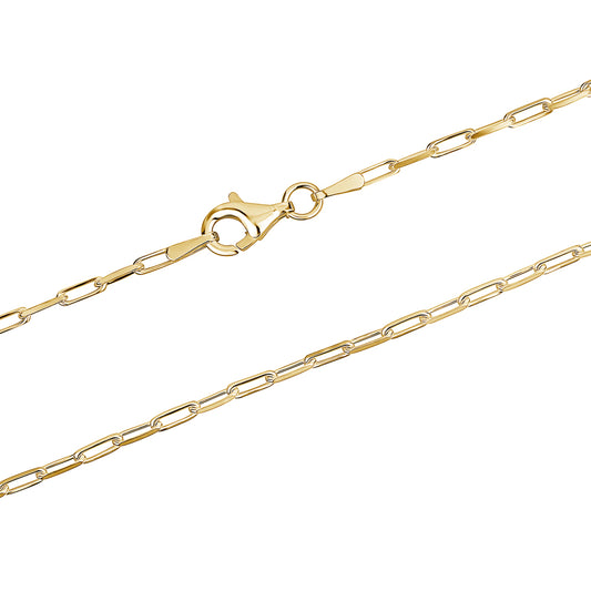 Silver Gold Plated Paperclip Chain 4.0MM