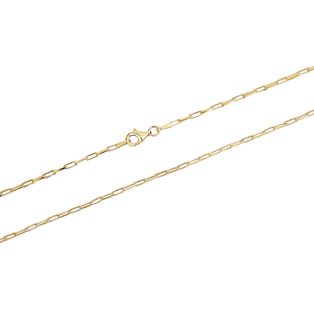 Silver Gold Plated Paperclip Chain 1.6MM