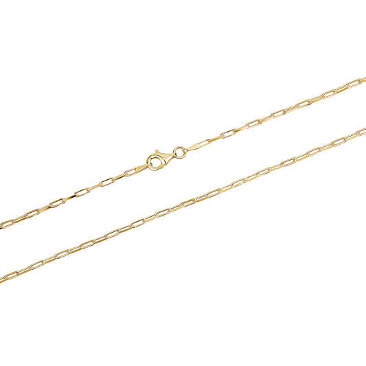 Silver Gold Plated Paperclip Chain 1.6MM