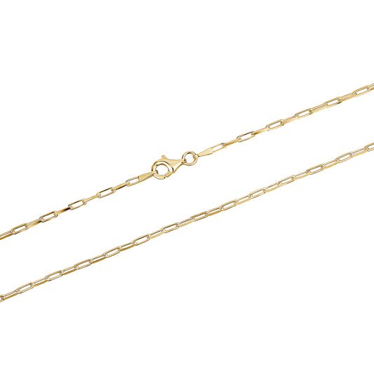 Silver Gold Plated Paperclip Chain 3.0mm