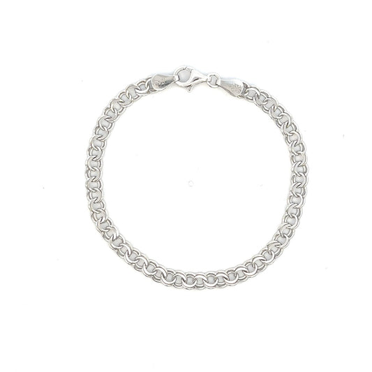 STERLING SILVER CLASSIC CHARM BRACELET GARY070RH