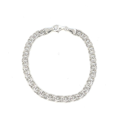 STERLING SILVER CLASSIC CHARM BRACELET GARY080RH