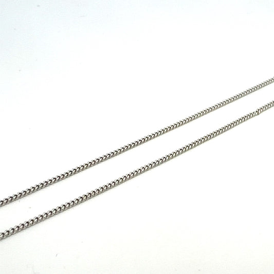 SILVER GOURMETTE CURB CHAIN 1.25MM