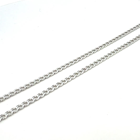 SILVER SOFT OPEN CURB CHAIN 3MM