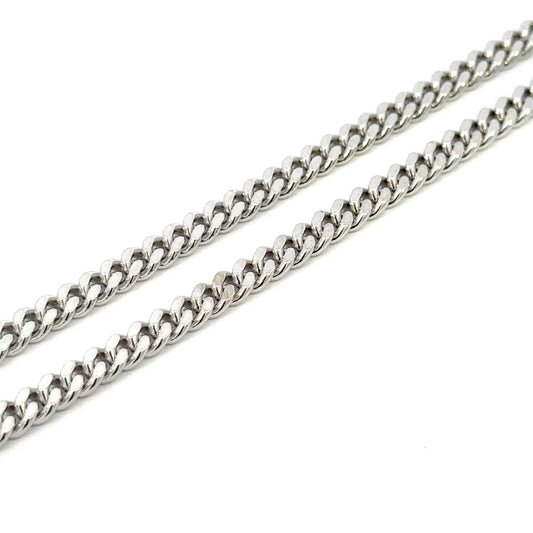 SILVER GOURMETTE CURB CHAIN 4.5MM