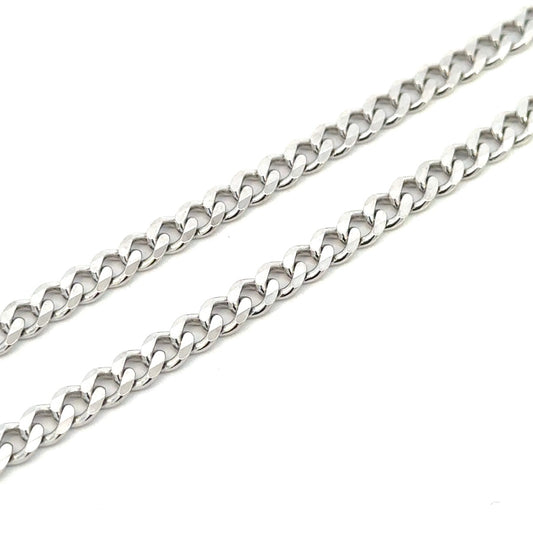 SILVER CURB CHAIN 4.8MM