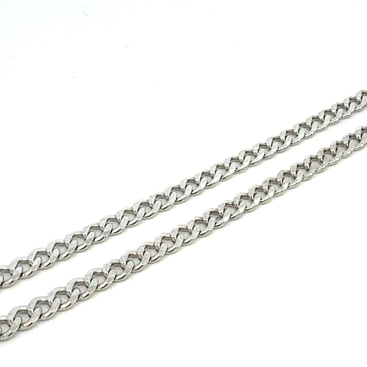 SILVER CURB CHAIN WITH PATTERN 4.7MM