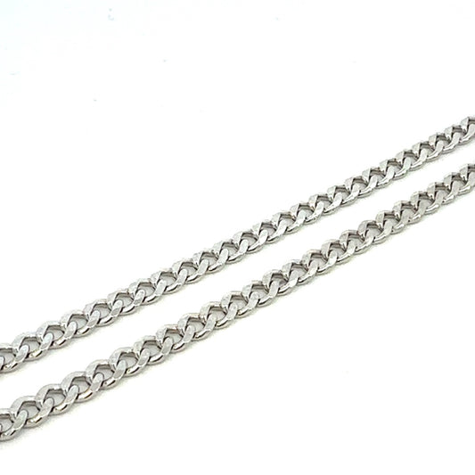 SILVER CURB CHAIN WITH PATTERN 4.7MM