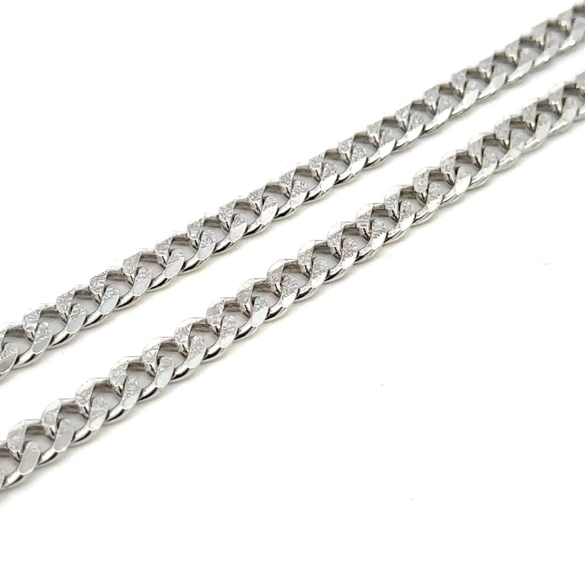 SILVER CURB CHAIN WITH PATTERN 5.8MM
