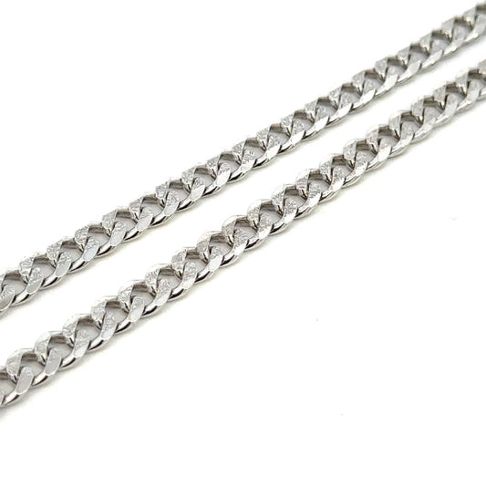 SILVER CURB CHAIN WITH PATTERN 5.8MM