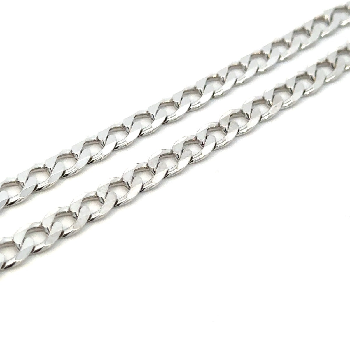 SILVER SOFT OPEN CURB CHAIN 6MM