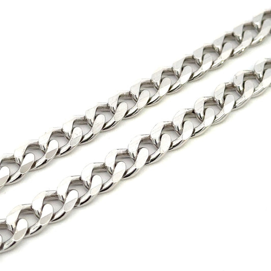 SILVER CURB CHAIN 7.5MM