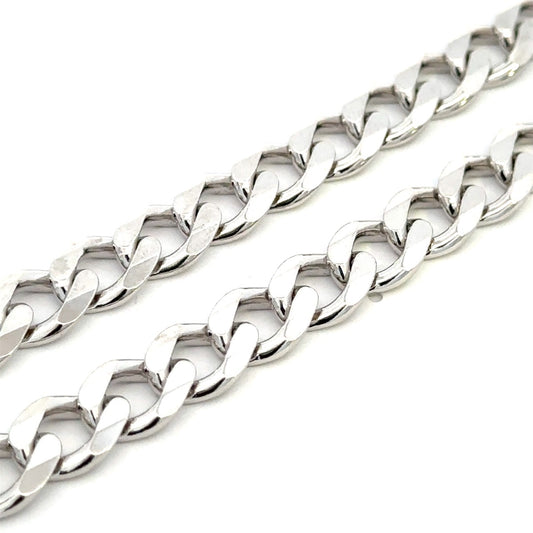 SILVER CURB CHAIN 9.3MM