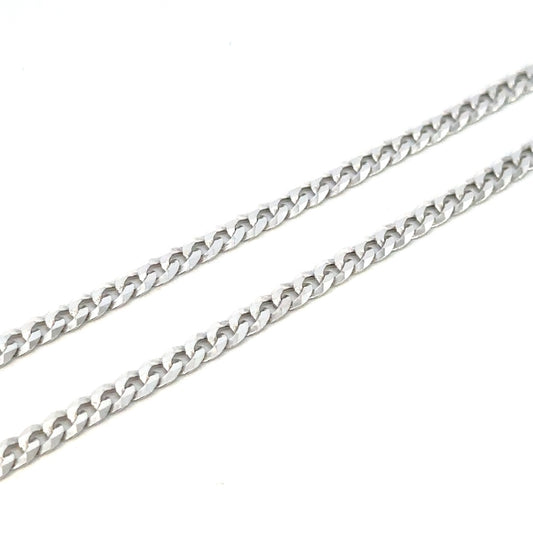 SILVER BEVELLED CURB CHAIN 3.7MM