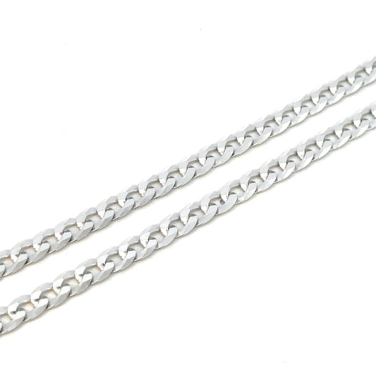 SILVER BEVELLED CURB CHAIN 4.7MM